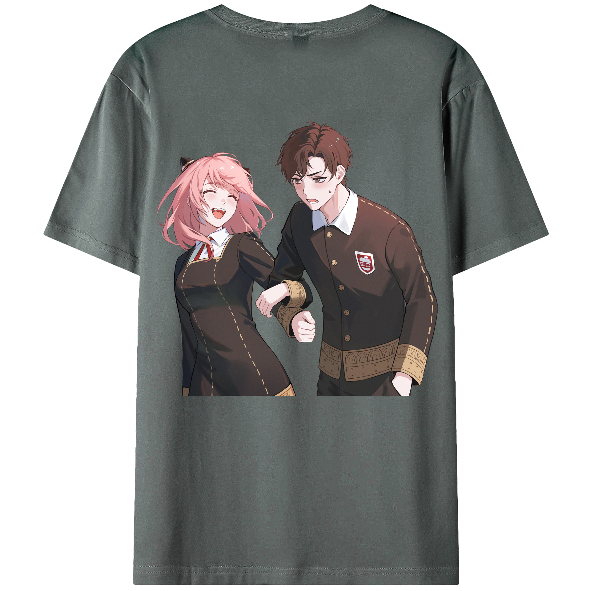 （画像用） SPY×FAMILY间谍家家酒 綿100％ メンズ半袖Tシャツ（バックプリント） 通気性